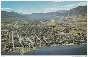 Aerial View, Okanagan Valley, Penticton, British Columbia, Canada, 40´s-60´s