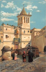 Lot 45 garcia rodriguez cadiz painting postcard spain artist signed