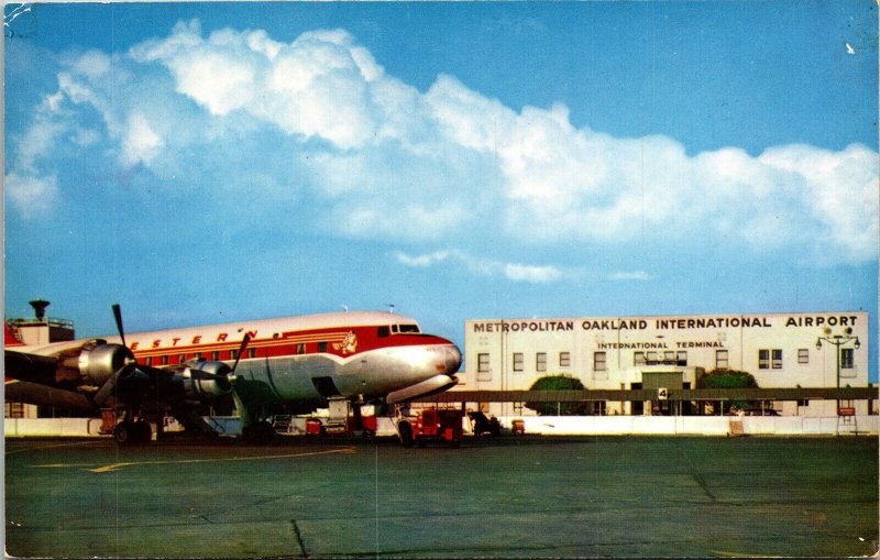 Oakland International Airport California CA Postcard UNP VTG Mike Roberts Unused 