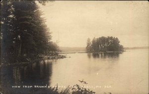 Center Lovell Maine ME Brown's Camps View Real Photo c1910 Postcard