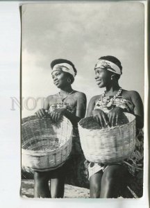 480887 Africa Ghana girls with basket in national dress photo Halifax Old