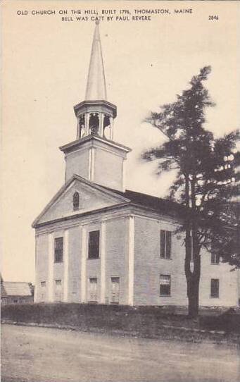 Maine Thomaston Old Church On the Hill Built 1796