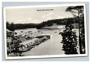Vintage 1942 Postcard Boats at the Docks Norris Dam Recreational Area Tennessee