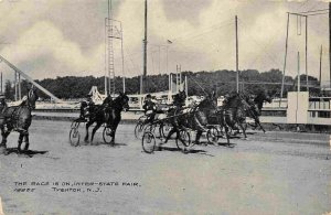 Horse Harness Racing Inter State Fair Trenton New Jersey 1910s postcard