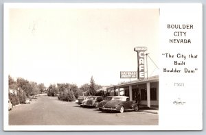 Boulder City~Hayward Flower Shop~Woodie w/Tailgate Down~Convertible @ Cafe~RPPC