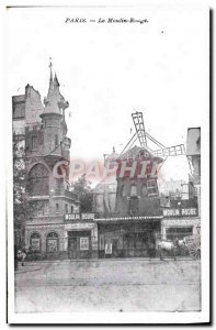 Old Postcard Paris Moulin Rouge