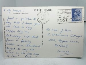 Haddenham High Street Buckinghamshire Circa 1910 Repro Postcard Posted 1979