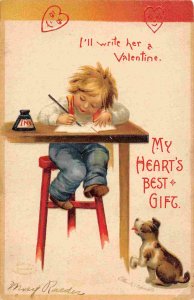 I'll Write Her A Valentine Heart's Best Gift Ellen Clapsaddle 1908 ...