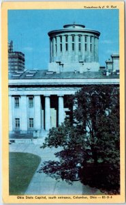 Postcard - Ohio State Capitol, South entrance - Columbus, Ohio