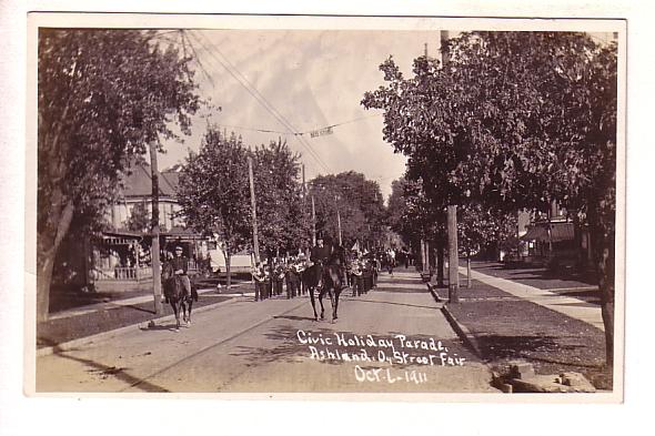 Real Photo Civic Holiday Parade 1911, Fair Street, Ashland, Oregon