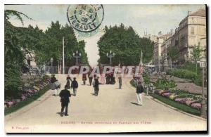 Old Postcard Beziers main entrance doors of the Plateau