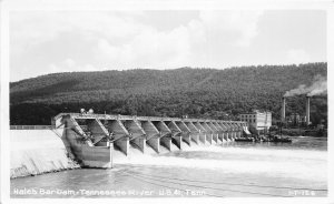 J68/ Tennessee River Tennessee Postcard RPPC c40-50s Cline Hale's Bar Dam 294