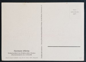 GERMAN EMPIRE THIRD 3rd REICH PROPAGANDA CARD GOERING