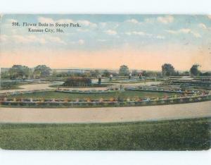 Damaged-Back Divided-Back FLOWERBEDS AT SWOPE PARK Kansas City Missouri MO c9497