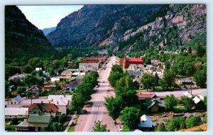 OURAY, CO Colorado~ Mining Town Close In BIRDSEYE VIEW  c1950s  Postcard