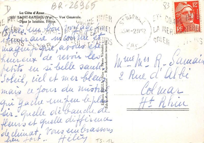 BR26965 Saint Raphael vue generale France