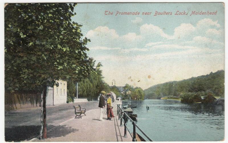 Berkshire; Promenade Over Boulters Locks, Maidenhead PPC 1909, To Nellie Norman 