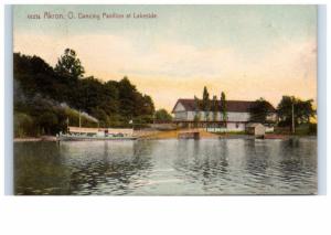 1908 Dancing Pavilion at Lakeside, Akron, OH Postcard 
