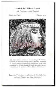 VINTAGE POSTCARD Statue De Nofrit Arl Egyptian Egypt