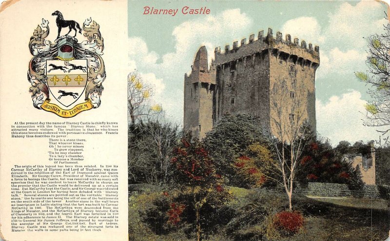 uk42455 blarney castle ireland coar of arms