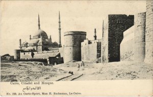 PC EGYPT, CAIRO, CITADEL AND MOSQUE, Vintage Postcard (b39433)