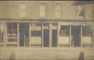 Storefront Building DECKER'S LAUNDRY c1905 Real Photo Postcard