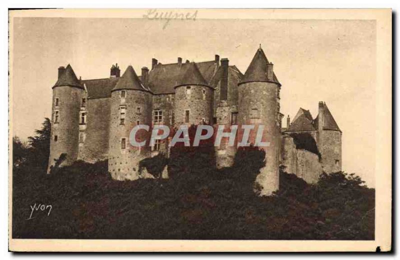 Postcard Old Castle Loire Chateau of Luynes