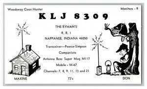 QSL Radio Card From Nappanee Indiana KLJ 8309