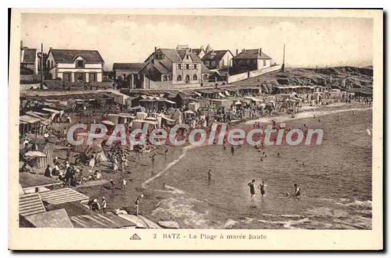 Postcard Old Batz The high tide Beach