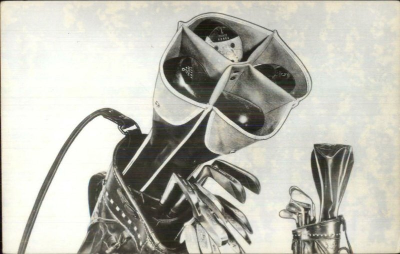 Advertising? Golf Clubs & Bag DELUXE of Club Heads Real Photo Postcard