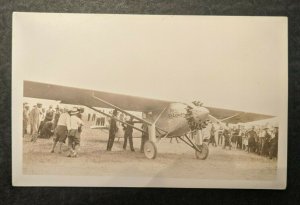 Mint Vintage 1927 Spirit St Louis Springfield Vermont Real Photo Postcard RPPC