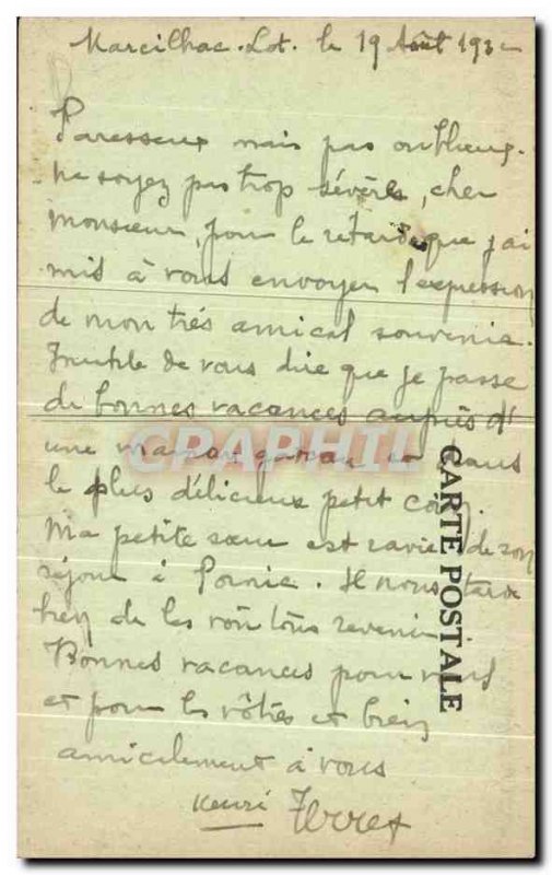 Old Postcard Vallee Du Cele Marcilhac Vue Generale