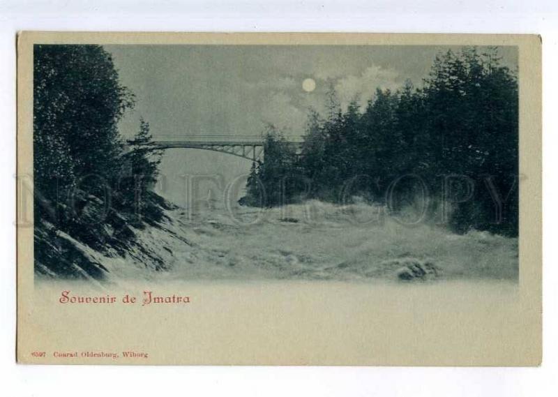 235393 FINLAND Jmatra MOONLIGHT Vintage Oldenburg postcard