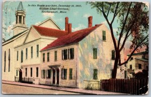 Vtg Newburyport Massachusetts MA William Llyod Garrison Home 1910s View Postcard