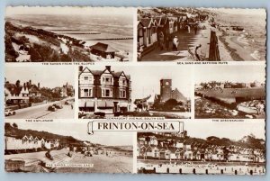 Essex England Postcard Frinton on Sea Multiview c1930's Vintage RPPC Photo
