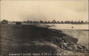 Warwick Rhode Island RI Shawmut Beach From River View Real Photo Postcard