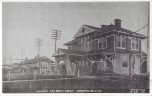 Wabash Rail Road Train Depot Station Montpelier Ohio