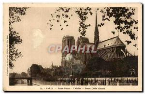 Paris Postcard Notre Dame Former L & # 39abside