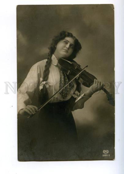 177515 BELLE Woman VIOLINIST Musician Vintage PHOTO PC