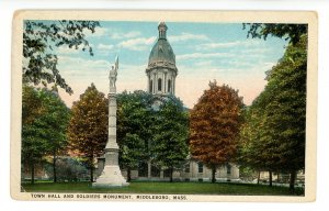 MA - Middleboro. Town Hall & Soldiers' Monument