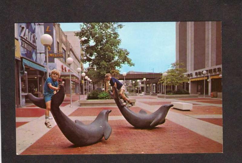 Il Landmark Shopping Mall Zales Jewelry Store Seals Decatur Illinois Postcard