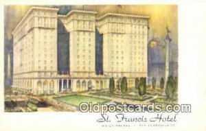 St. Francis Hotel, San Francisco, USA Motel Hotel 1957 light wear postal sued...