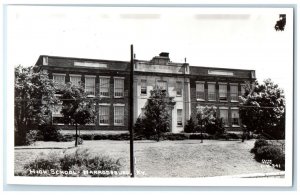 c1940 High School Exterior View Building Harrodsburg Kentucky Vintage Postcard
