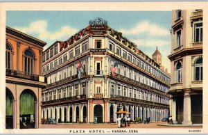 Plaza Hotel Havana Cuba Postcard