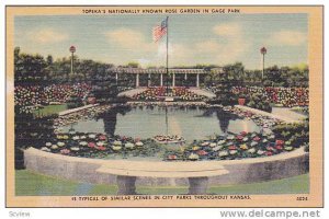 Topeka's Nationally known Rose Garden in Gage Park, Kansas, 30-40s
