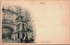 France Rouen La Grosse Horloge Vintage Postcard C186