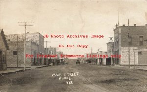 OR, Burns, Oregon, RPPC, Main Street, Business Section, 1912 PM, Photo