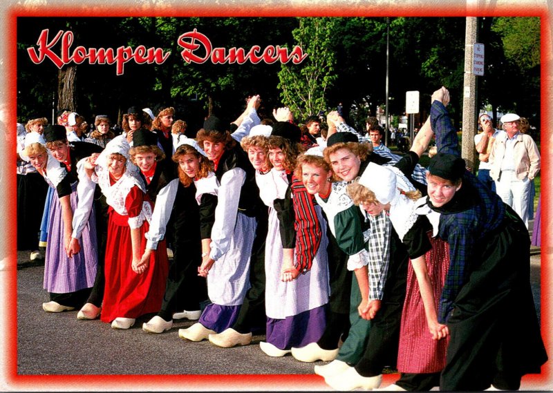 Michigan Holland Costumed Dutch Klompen Dancers Wooden Shoe Dancers