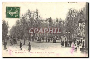 Postcard Old Marseille Allees de Meilhan and Capucines