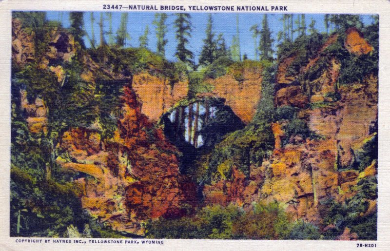 [ Linen ] US Wyoming Yellowstone - Natural Bridge